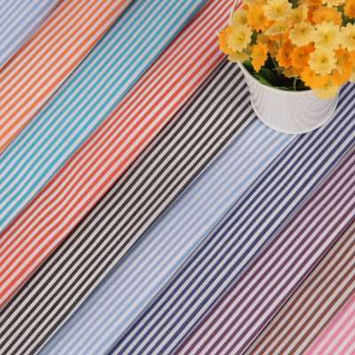 in stock 100% cotton Chaoyang stripe plain yarn-dyed woven shirt dress fabric fashion